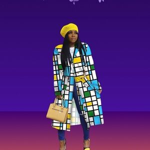 NWOT SHEIN  Plaid Double Breasted Size 1xl Coat